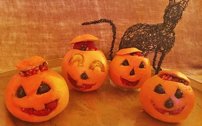 Halloween Jack O’ Lantern Fruit Cups