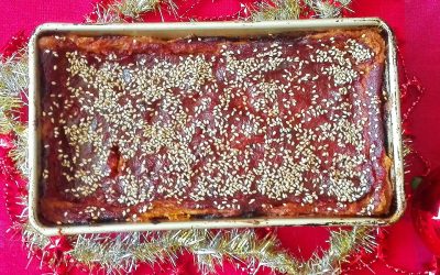 Meat-free meatloaf with tomato-maple glaze