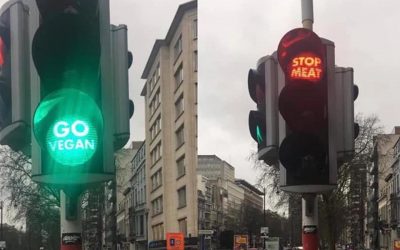 Traffic lights in Belgium encourage citizens to go vegan