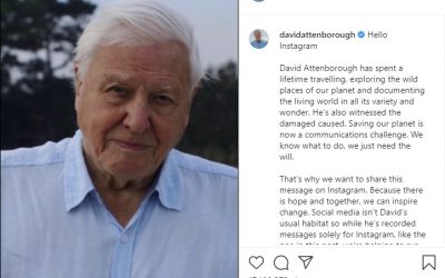 Sir David Attenborough joins Instagram and he has a message on climate change