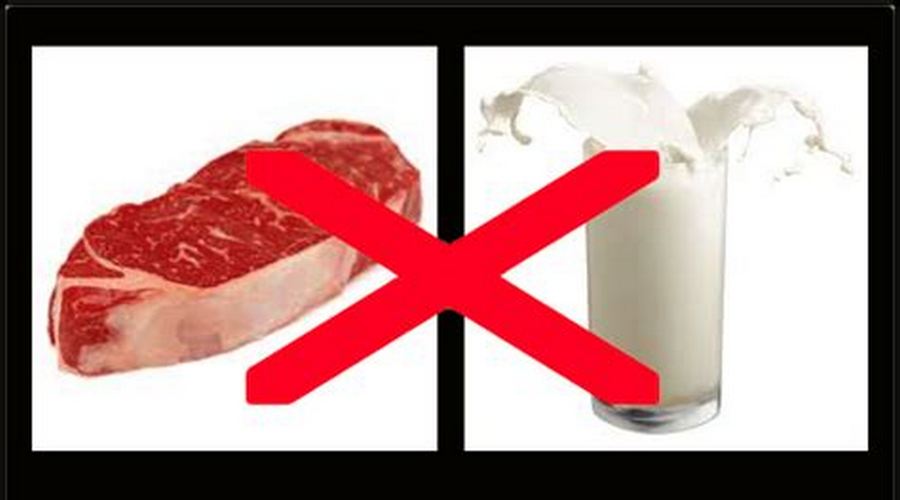 say no to dairy and meat
