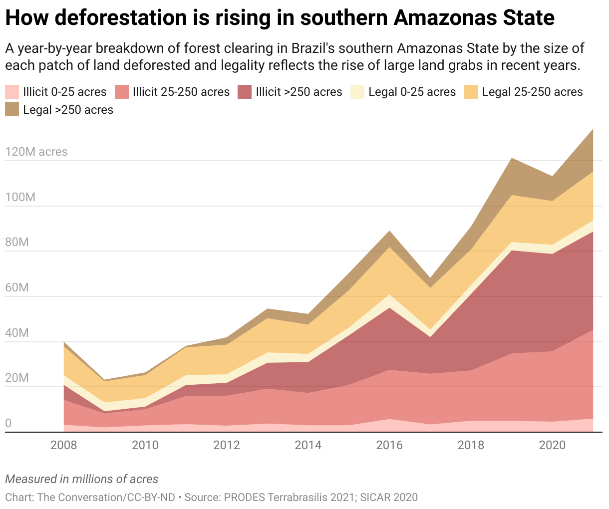 how deforestation is rising in southern amazonas state
