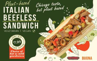 Buona collaborates with Upton’s Naturals to create beefless options