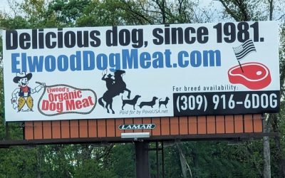 Elwood’s Organic Dog Meat exposes the marketing behind ethical meat